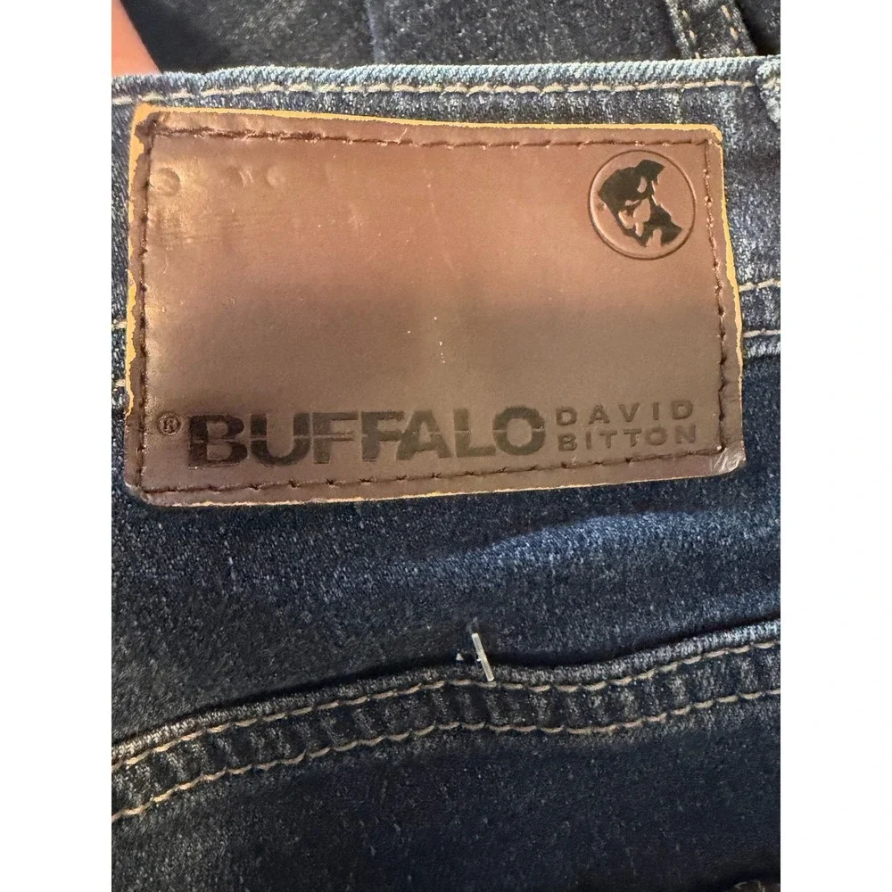 Buffalo David Bitton Jackson Straight Stretch Jeans Men's 36x32 Dark Wash Blue